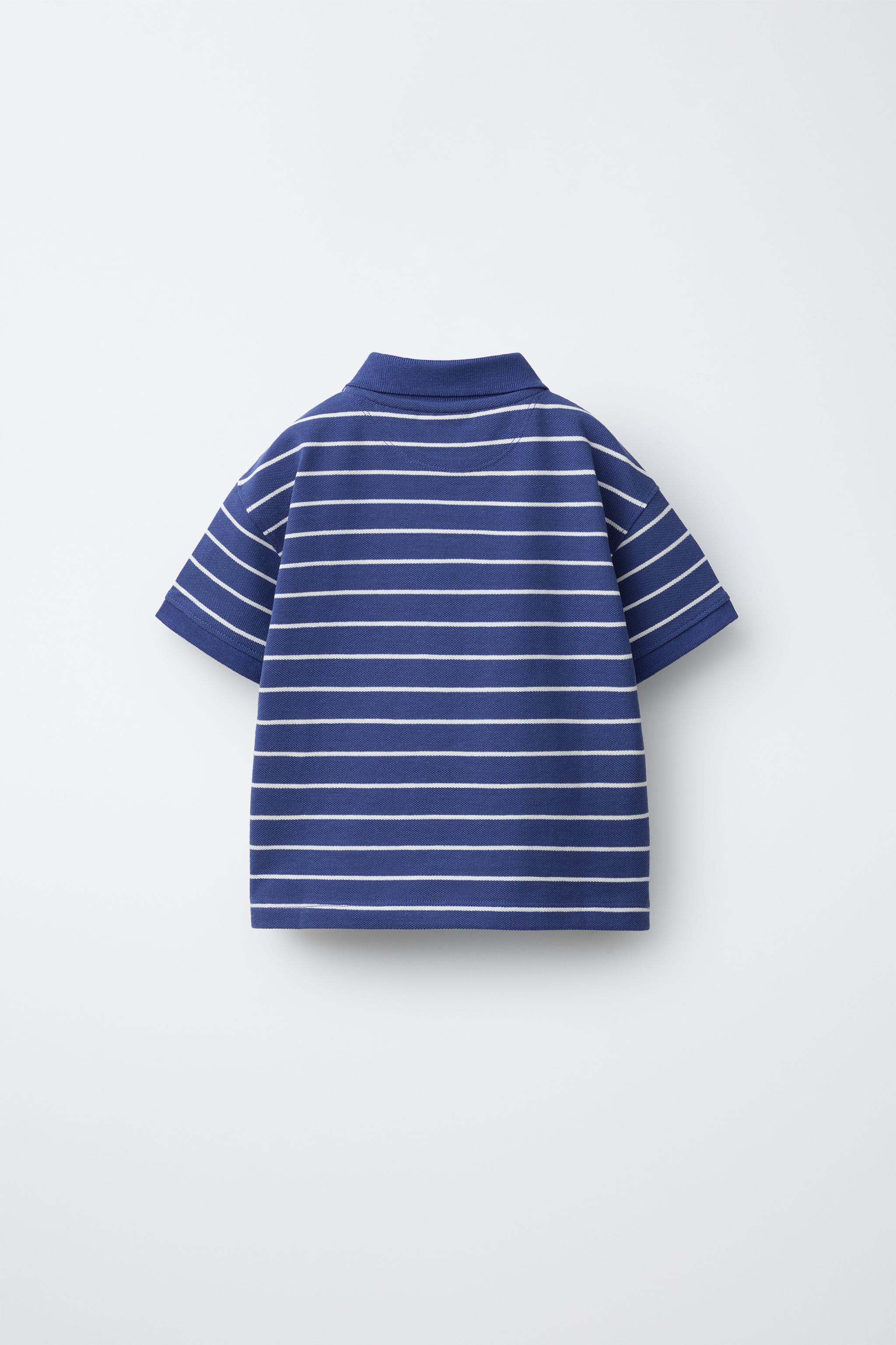 STRIPED PRINT POLO SHIRT